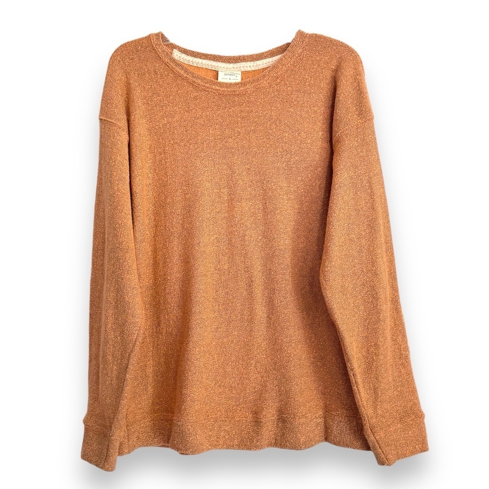 Southern Spirit Men’s Large Apricot Long Sleeve Crewneck French Terry Pullover